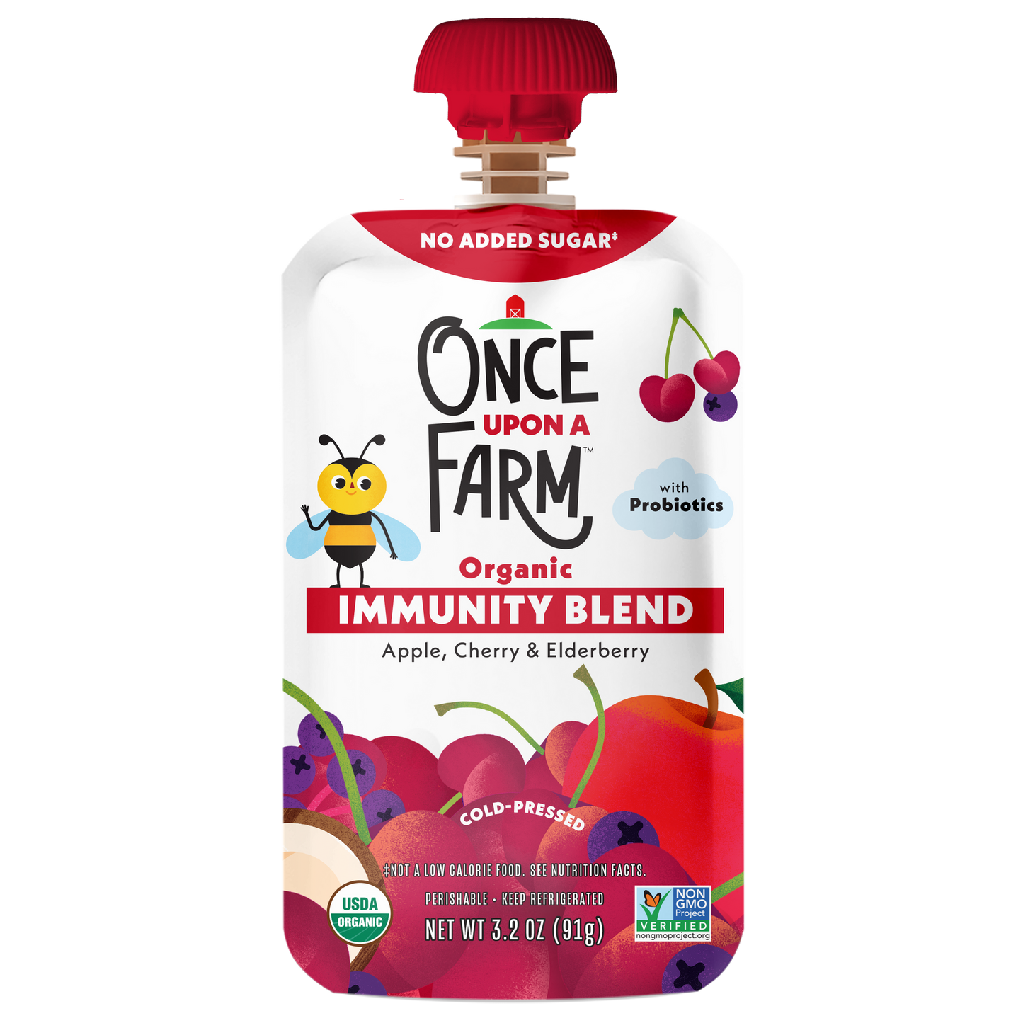 Once Upon A Farm Fruit & Veggie Packet - Immunity Blend Apple Berry