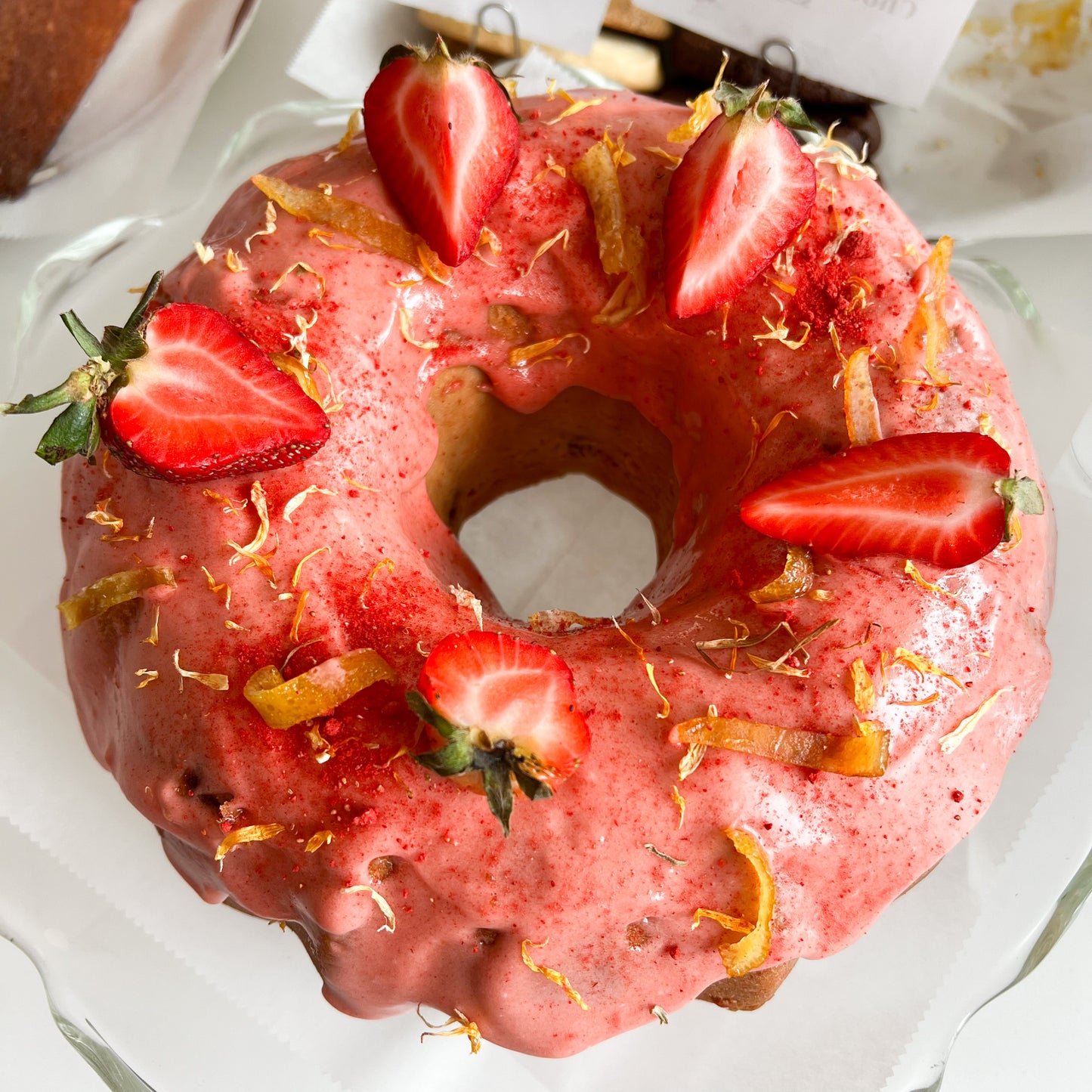 Strawberry & Lemon Curd Swirl Coffee Cake