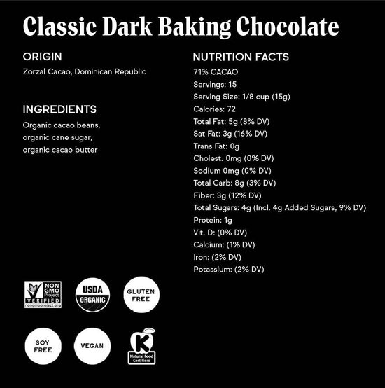 Raaka 71% Classic Dark Baking Chocolate