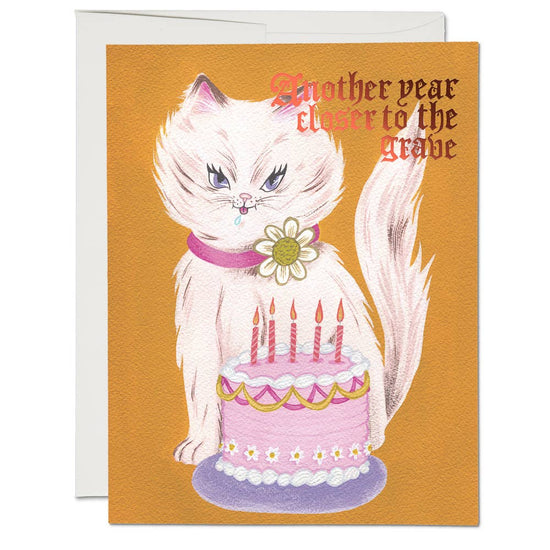 Kitty and Cake - Birthday Greeting Card